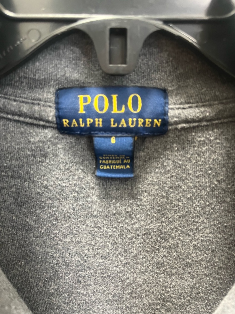 Ralph Lauren Boy’s Quarter-Zip Pullover Sweater - Heather Gray - Picture 8 of 11
